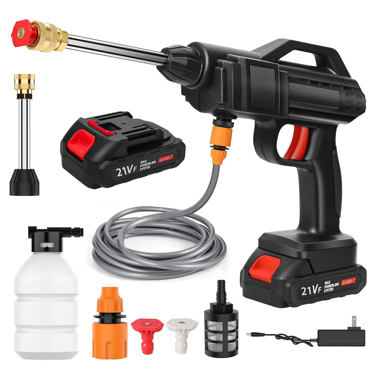 Cordless High Pressure Washer - Powerful Battery & Adjustable Nozzle