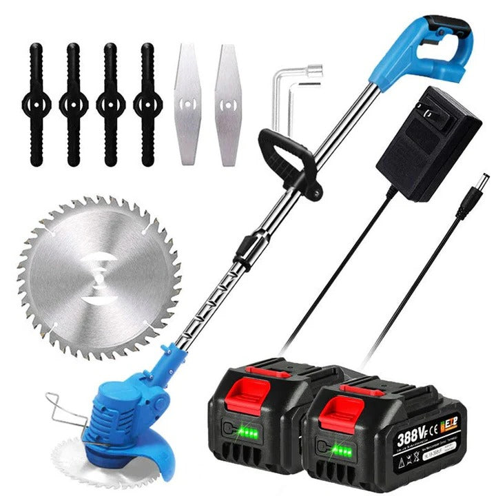 Cordless String Trimmer - Adjustable Shaft & Multi-Angle Cutting Head