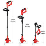 Cordless String Trimmer - Adjustable Shaft & Multi-Angle Cutting Head