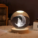 Cosmic Glow - LED Crystal Sphere Night Light for Home Decor