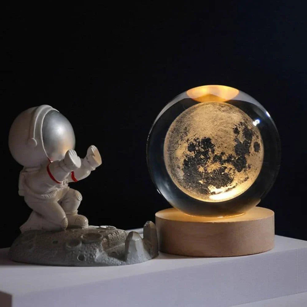 Cosmic Glow - LED Crystal Sphere Night Light for Home Decor