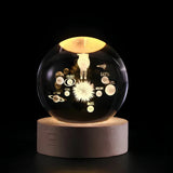 Cosmic Glow - LED Crystal Sphere Night Light for Home Decor