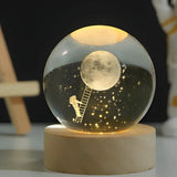 Cosmic Glow - LED Crystal Sphere Night Light for Home Decor
