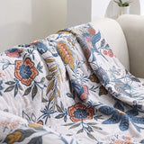 CottonBloom - Reversible Rustic Floral Cotton Blanket