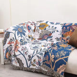 CottonBloom - Reversible Rustic Floral Cotton Blanket