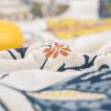 CottonBloom - Reversible Rustic Floral Cotton Blanket