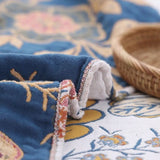 CottonBloom - Reversible Rustic Floral Cotton Blanket