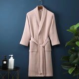 Cotton Bathrobe - Breathable Comfort Dressing Gown for Men & Women