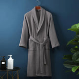 Cotton Bathrobe - Breathable Comfort Dressing Gown for Men & Women
