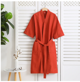 Cotton Bathrobe - Breathable Comfort Dressing Gown for Men & Women