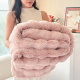 CozyLuxe - Double-Layered Fleece Blanket with Soft Faux Fur