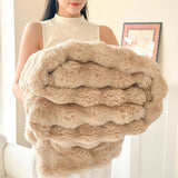 CozyLuxe - Double-Layered Fleece Blanket with Soft Faux Fur