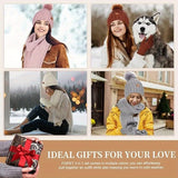 Cozy 3-Piece Winter Knit Set with Touchscreen Gloves