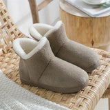 Cozy Comfort Women's Ankle Bootie Slippers - Plush, Warm, Anti-Slip
