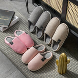 Cozy Men's Herringbone Slippers with Non-Slip Sole