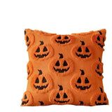 Cozy Pumpkin Pattern Faux Fleece Cushion Cover - 18x18