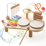 Creative Kids Music Station - Colorful Wooden Musical Instrument Set