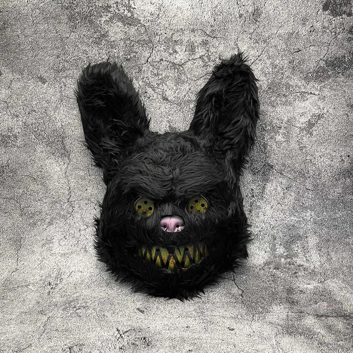 Creepy Plush Halloween Mask - Scary Monster Design