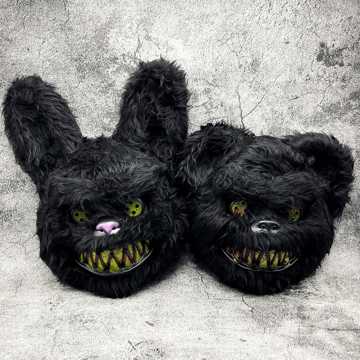 Creepy Plush Halloween Mask - Scary Monster Design