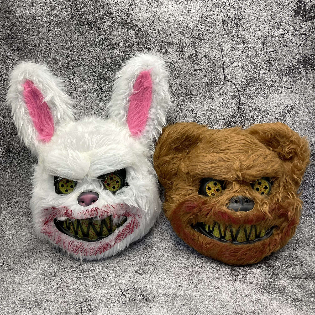 Creepy Plush Halloween Mask - Scary Monster Design