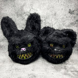 Creepy Plush Halloween Mask - Scary Monster Design
