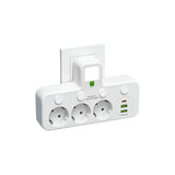 Currentix - Surge Protector Power Strip with USB Charging & Safety Lock