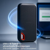 DataBox - 2TB Portable SSD External Hard Drive for Fast Storage