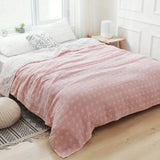 Diamond Dot Comfort Blanket - 100% Cotton, All-Season Softness