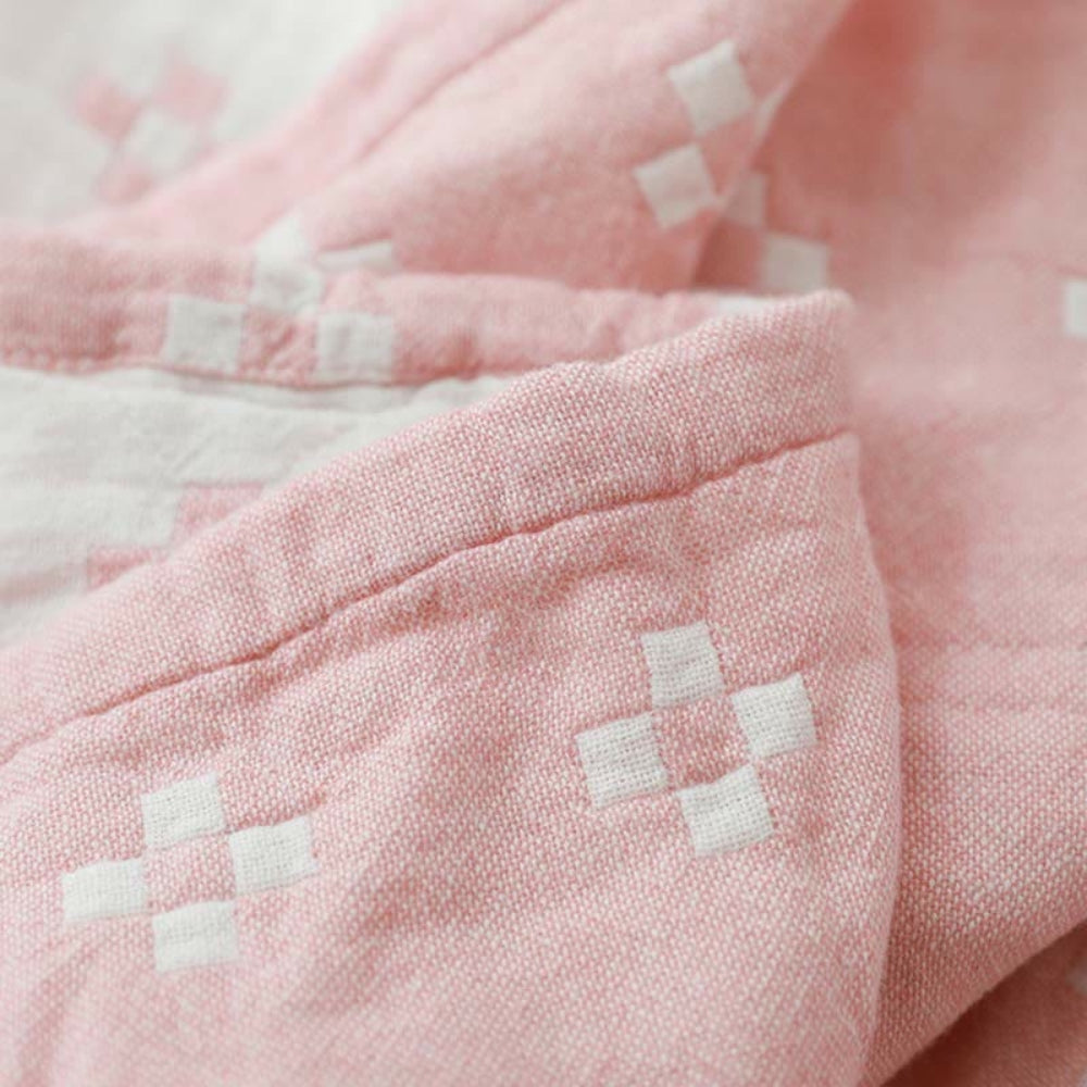 Diamond Dot Comfort Blanket - 100% Cotton, All-Season Softness