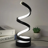 Dimmable Modern Spiral LED Table Lamp for Bedroom & Living Room