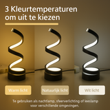 Dimmable Modern Spiral LED Table Lamp for Bedroom & Living Room