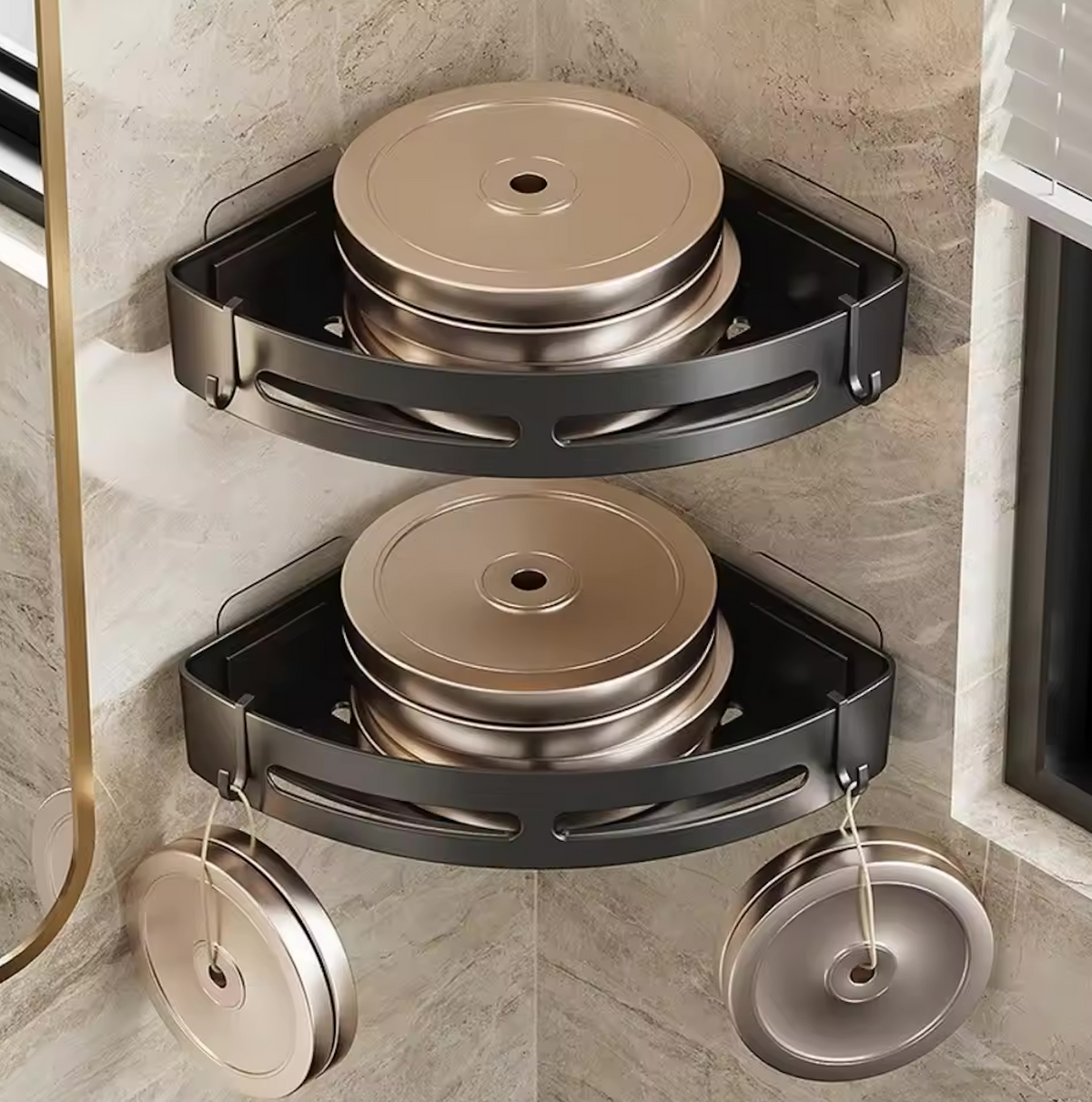 Drill-Free Shower Shelf - Transparent Minimalist Shower Storage
