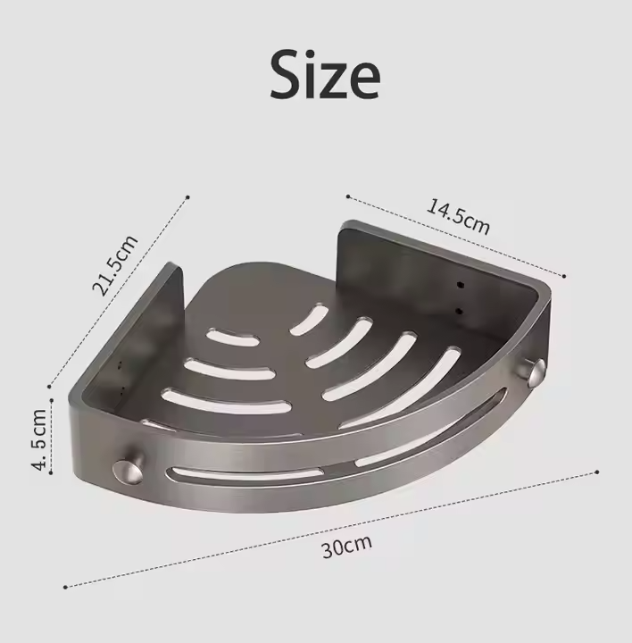 Drill-Free Shower Shelf - Transparent Minimalist Shower Storage