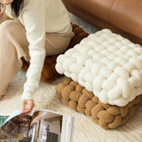 Elegant Boucle Cushion in Soft Woven Velvet