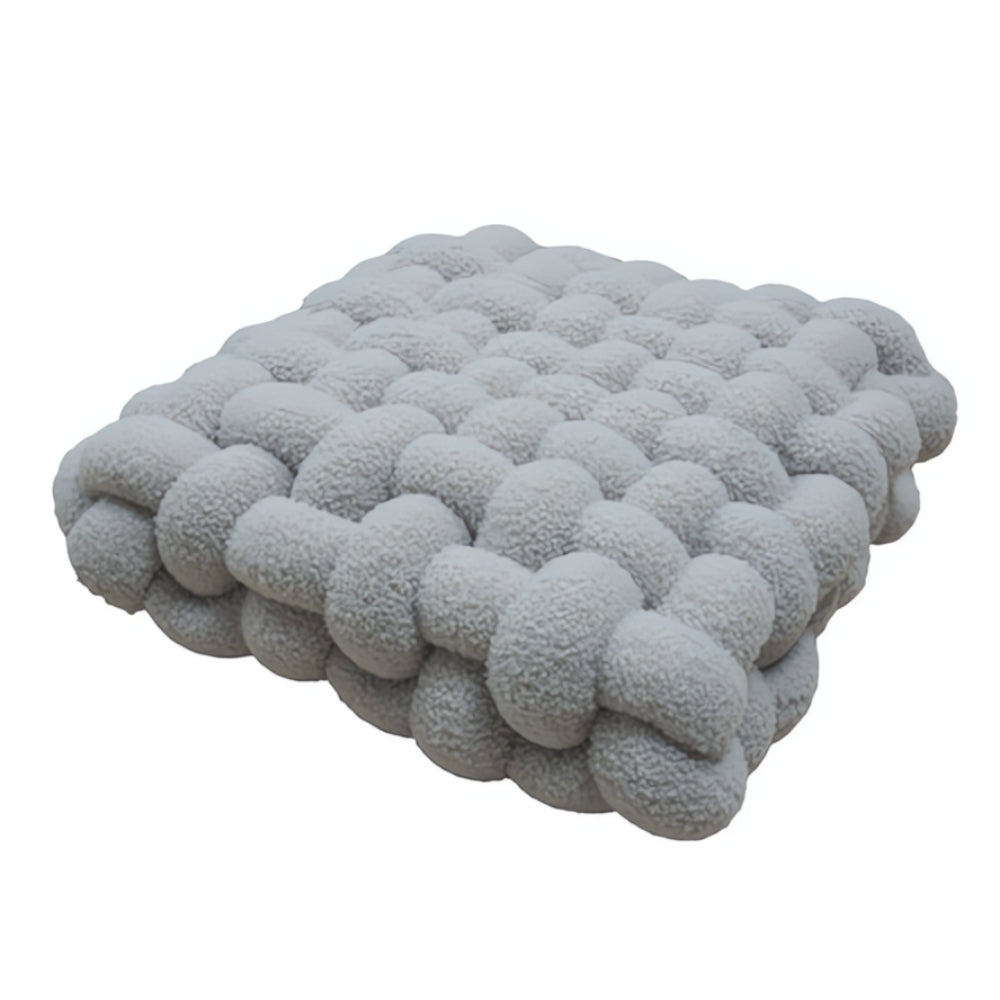 Elegant Boucle Cushion in Soft Woven Velvet