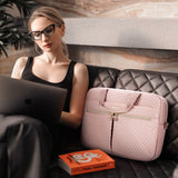 Elegant Designer Laptop Tote Bag for Women with Removable Strap