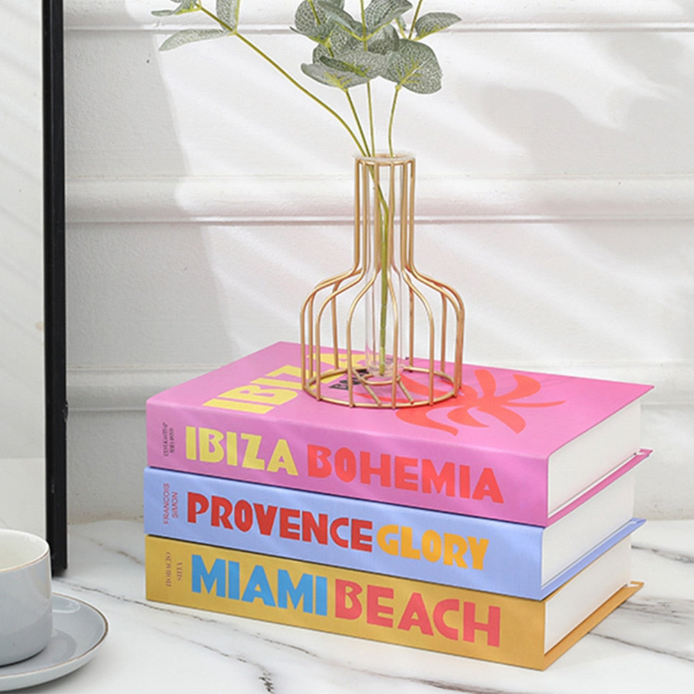 Elegant Faux Decorative Books Set - Stylish Fake Books Decor for Home Accent