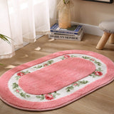 Elegant Floral Non-Slip Bath Mat - Soft Microfiber & Absorbent