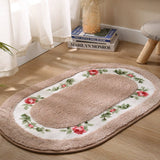 Elegant Floral Non-Slip Bath Mat - Soft Microfiber & Absorbent