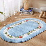 Elegant Floral Non-Slip Bath Mat - Soft Microfiber & Absorbent