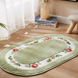 Elegant Floral Non-Slip Bath Mat - Soft Microfiber & Absorbent