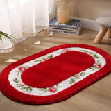 Elegant Floral Non-Slip Bath Mat - Soft Microfiber & Absorbent