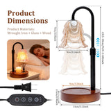 Elegant Flower Candle Warmer Lamp with Timer & Dimmable Light