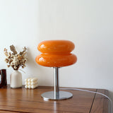 Elegant Glass Table Lamp - Modern Retro Bedside Lamp with LED