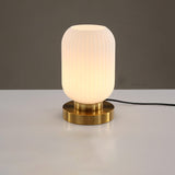 Elegant Glass Table Lamp - Soft Ambient Lighting for Bedroom & Living Room