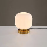 Elegant Glass Table Lamp - Soft Ambient Lighting for Bedroom & Living Room