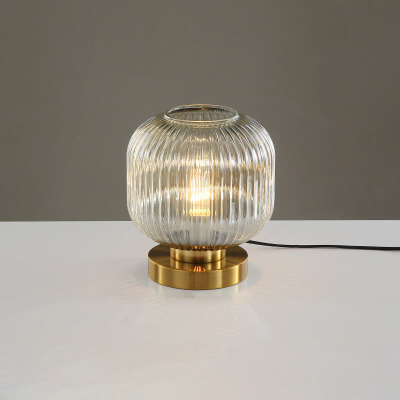 Elegant Glass Table Lamp - Soft Ambient Lighting for Bedroom & Living Room