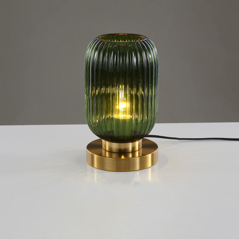 Elegant Glass Table Lamp - Soft Ambient Lighting for Bedroom & Living Room