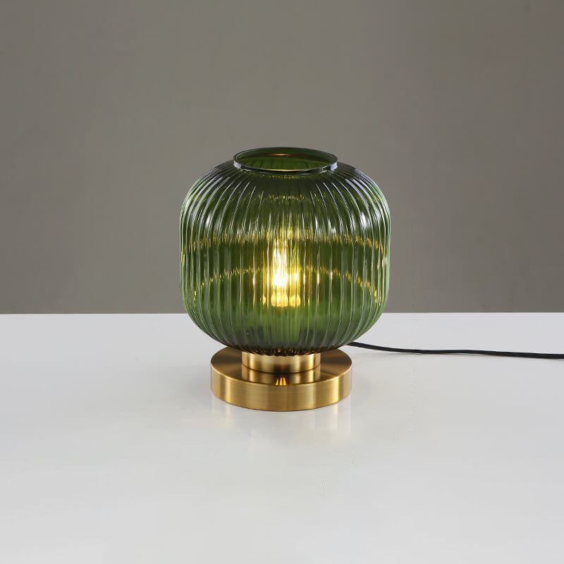 Elegant Glass Table Lamp - Soft Ambient Lighting for Bedroom & Living Room