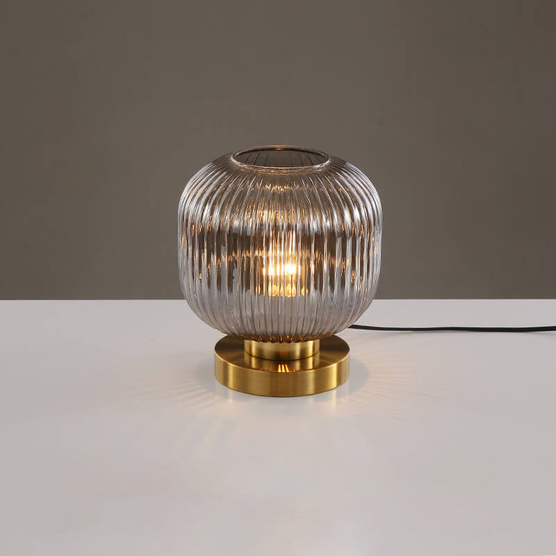 Elegant Glass Table Lamp - Soft Ambient Lighting for Bedroom & Living Room